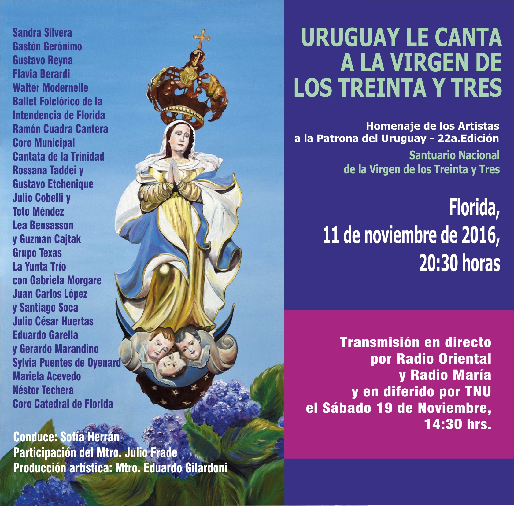 Inicio Uruguay le canta a La Virgen de los Treinta y Tres